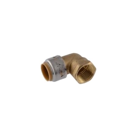 Sharkbite Elbow, Brass, Push-Fit3/4in, FNPT3/4in UR314
