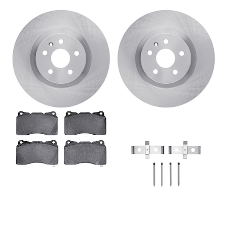 Dynamic Friction Co DFC Brake Rotor with 5000 Brake Pads and Hardware Kit 6512-45127