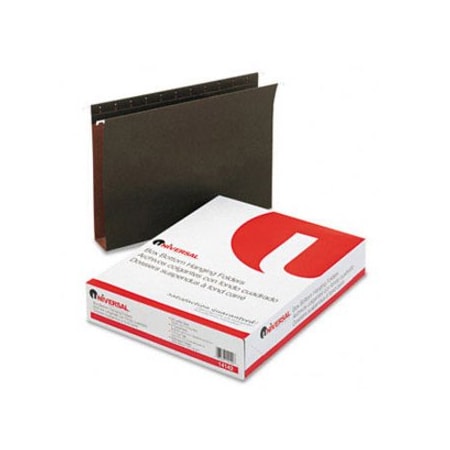 Universal 2" Box Bottom Pressboard Hanging Folder, Letter, Standard Green, 25/Box 14142