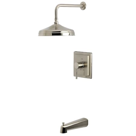 Kingston Brass Single-Handle Pressure Balanced Tub and Shower Faucet, Brushed Nickel KB6148DL