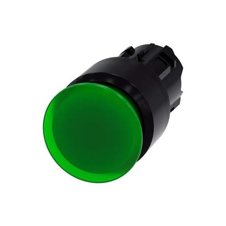 Siemens Illuminated mushroom pushbutton, 22 mm, round, plastic, green, 30 mm 3SU1001-1AA40-0AA0