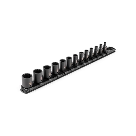 Tekton 1/4 in Drive Impact Socket Set, SAE, 13 pcs SID90104