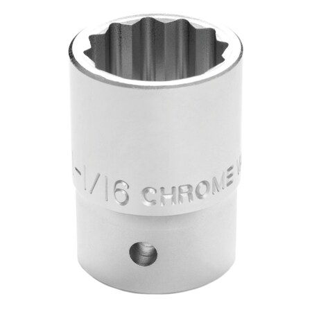 Perform Tool Socket 3/4 In Drive; 11/16 In; Standard; 12 Point; Polished Nickel Chrome Plated; Vanadium Alloy W34534