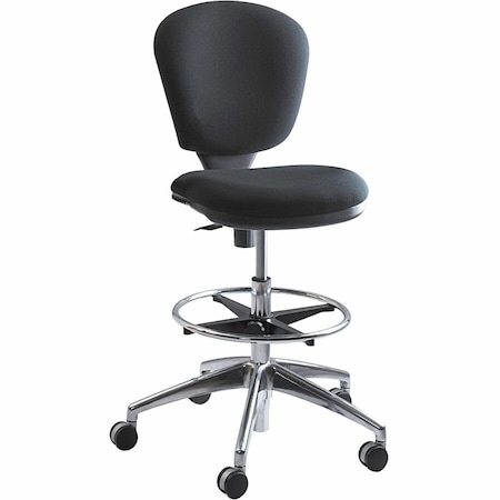 Safco Drafting Chair Extended Height Chair, Black, 23" to 33" Height, Acrylic, Black 3442BL