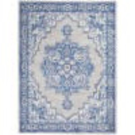 Palacedesigns 5 x 7 ft. Gray & Blue Persian Medallion Area Rug PA3663843