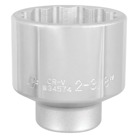 Performance Tool 3/4 in. Dr. 12pt Socket, 2-3/8 in. Chrome Vanadium, Corrosion Resistant W34574