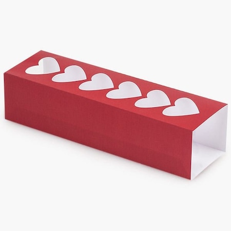 Nashville Wraps Red Macaron and Cookie Sleeve with Heart Window, 8.25x2.5x2, 100PK MCSSHR