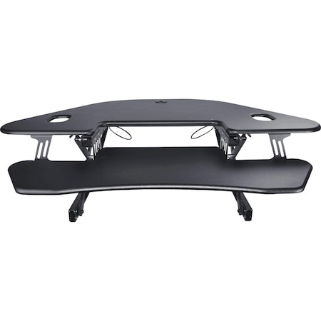 Lorell Lorell Corner Desk Riser - 40 lb Load Capacity - 18" Height x 45.50" Width - Desktop - Black 82014