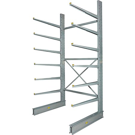 Global Industrial Single Sided Cantilever Rack Starter, 2" Lip72"Wx49"Dx120"H - Best Value Series 298902