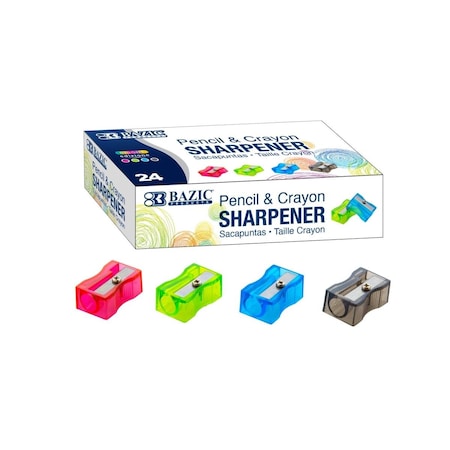 Bazic Products Square Pencil Sharpener, 24PK 1941