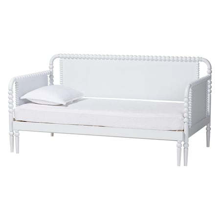 Baxton Studio Lucera Bobbin Expandable Daybed, White 263-14377-ZORO