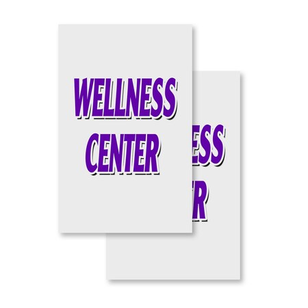 Signmission Wellness Center, Vinyl Decals Only 24 Inch x 36 Inch, Vinyl Decal, 2PK DSB-2436-2PACK-Wellness Center