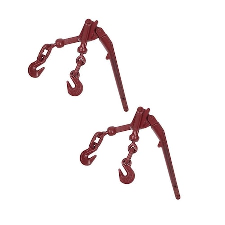 Mytee Products 2 Pk Lever Style Recoilless Snap Binders 3/8in-1/2in G70 Chain Binder 9200 LBS WLL, 2PK CBLS38Rx2