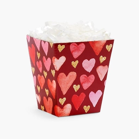 Nashville Wraps Sparkling Hearts Sweet Treat Box, 4x4x4.5, 6PK 45374