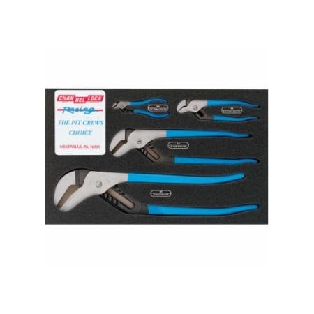 Channellock Tongue and Groove Straight Jaw Plier Set, 3 Pc, 6.5 in L, 9.5 in L, and 12 in L 140-PC-1