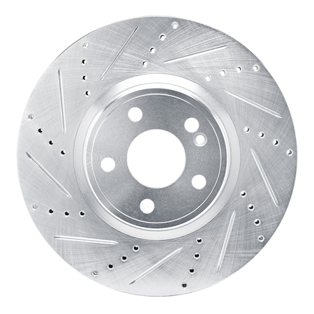 Dynamic Friction Co DFC Brake Rotor - Drilled and Slotted - Silver 631-63185L