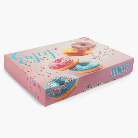 Nashville Wraps Donut Box 1 Dozen Enjoy, 14.25 x 10 3/4 x 2.25, 125PK BBDP12