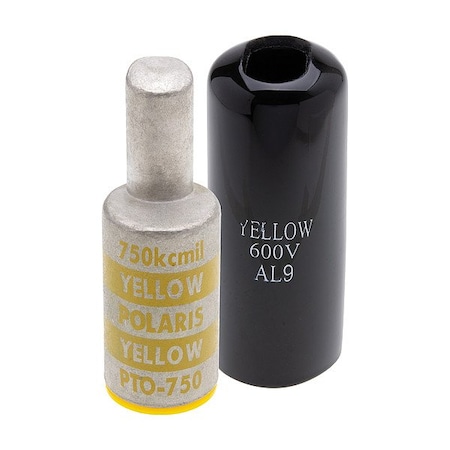 Polaris Pin Terminal, 600 V, Rubber Insulated, Yellow PTO-750