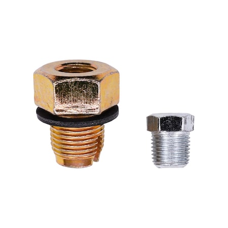 Auveco 1/2in-20 Double Oversize Piggy-Back Drain Plug, 5PK 11783