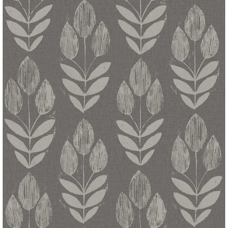 Chesapeake Garland Charcoal Block Tulip Wallpaper 4148-27477