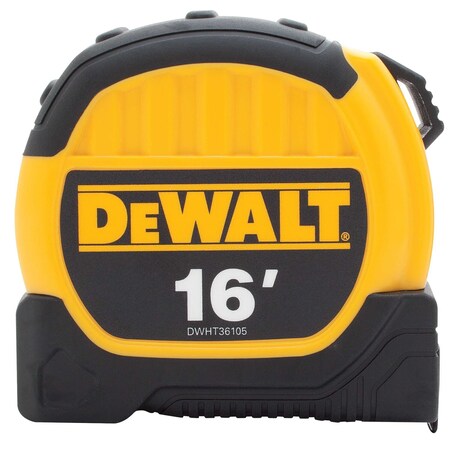 Dewalt 16 ft Tape Measures, 1 1/8 in Blade DWHT36105