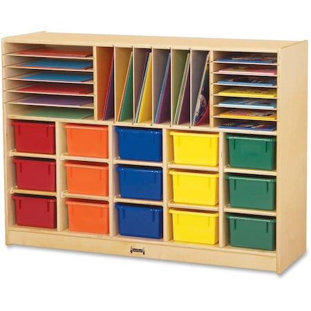 Jonti-Craft Sectional Cubbie-Tray Mobile Unit, with Colored Trays 0416JC