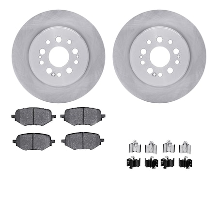 Dynamic Friction Co DFC Brake Rotor with 5000 Brake Pads and Hardware Kit 6512-59518