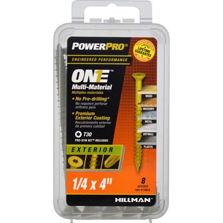 Hillman Multi-Material Screws, Bronze Steel 8 PK 116816