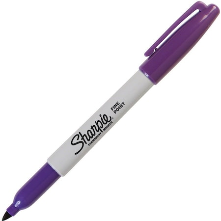 Sharpie Permanent Marker, Purple, Fine Tip, Capped, 12 PK 30008