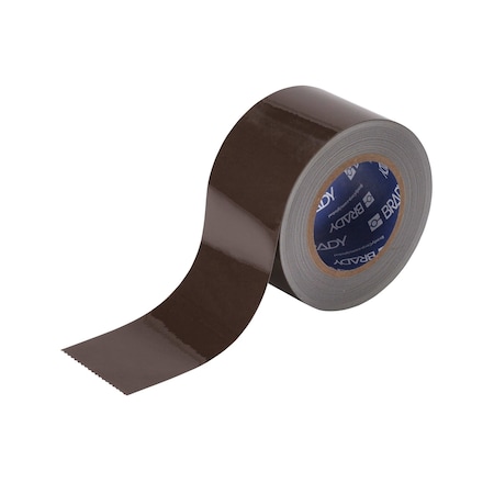 Brady ToughStripe Floor Marking Tape Roll - Polyester, Solid Color, Brown, 3in x 100ft, 100PK 134090