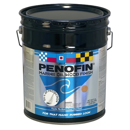 Penofin Marine Oil Wood Finish, Transparent Natural, Liquid, 5 gal F3EMA5G