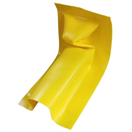 Enpac Modular Diverter Berm Wall Butt, Yellow 48-2WALL-DB
