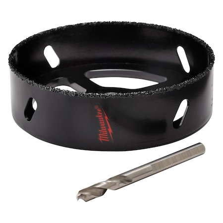 Milwaukee Tool 4-3/8" Recessed Light Carbide Grit Hole Saw with Pilot Bit 49-56-0300