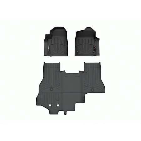 Weathertech Black, Front and Rear Floorliners for Vinyl Floors 441766-1-2V