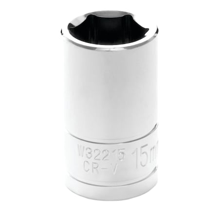 Performance Tool 1/2 In Dr. Socket 15Mm, W32215 W32215