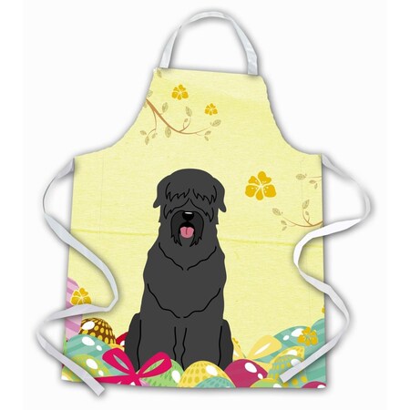 Carolines Treasures Easter Eggs Black Russian Terrier Apron BB6026APRON