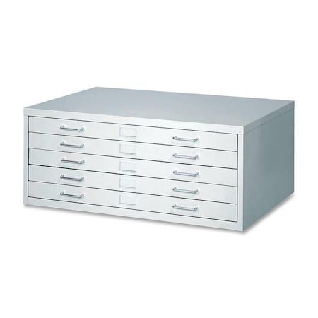 Safco Flat File Cabinet, Gray, 5 Drawers 4969LG