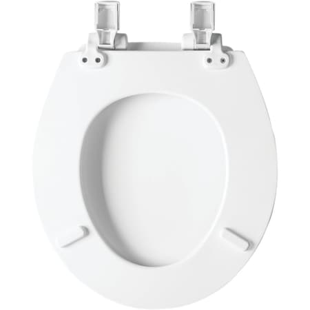 Bemis Mayfair Kendall Round Closed Front WhisperClose White Enameled Wood Toilet Seat 47SLOW 000