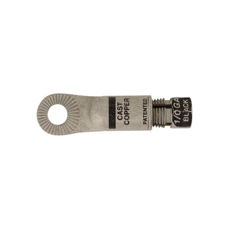 Auveco Stud/Side Terminal 1/0 Gauge Black, 2PK 15628