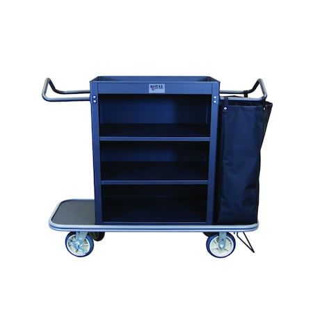 Royal Basket Trucks Housekeeping Cart, 47" H, 8" Caster G55-KKX-C3C-1VN