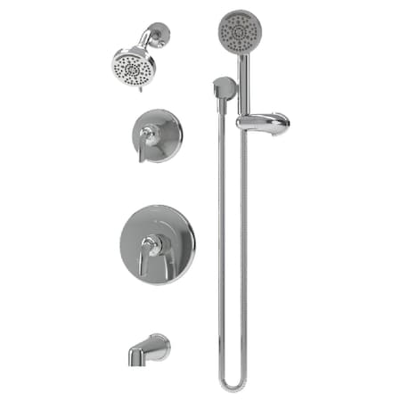 Symmons Elm Two Handle Wall Mounted Tub and Shower Trim Kit with Hand Shower (Valves Not Included) 559615TRM