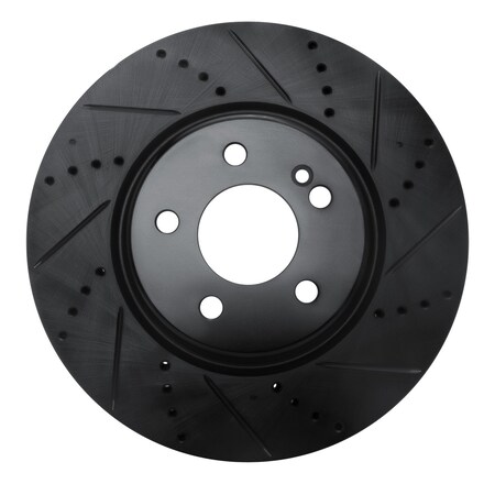 Dynamic Friction Co DFC Brake Rotor - Drilled and Slotted - Black 633-63162R