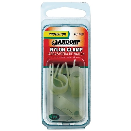 Jandorf Cable Clamp, 3/8 in Max Bundle Dia, 3/8 in W, Nylon, Natural 61468