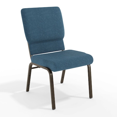 Flash Furniture Blue Fabric Church Chair, PK4 4-FD-CH02185-GV-BLUE-GG