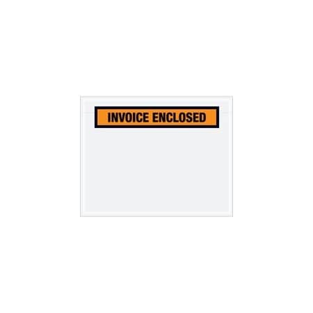 Bubblefast 7 x 5 1/2'' Orange Panel ''Invoice Enclosed'' Envelopes, 1000PK BFPL23