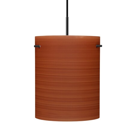 Besa Lighting Besa Tamburo 8 Pendant, Cherry, Black Finish, 1x 11W LED 1JT-4006CH-LED-BK