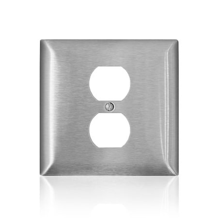 Leviton Wall Plate, Toggle, Stainless Steel SS748-40