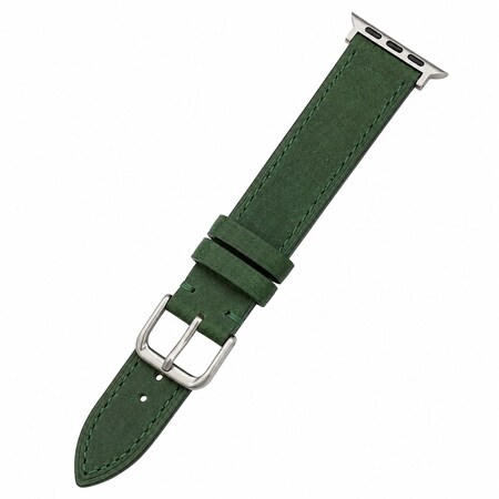 Elegani Band Compatible with Apple Watch 41mm, Dark Green, Silver, Black, Yellow Gold, Rose Gold Buckle SVLTQR-DGRN-41