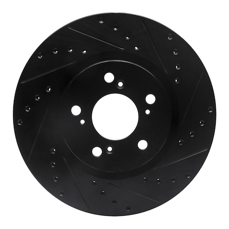 Dynamic Friction Co DFC Brake Rotor - Drilled and Slotted - Black 633-58021R
