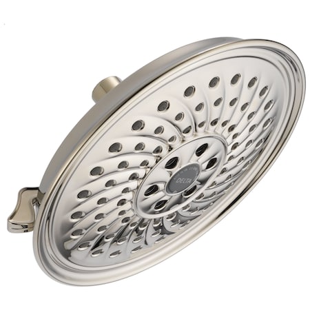 Delta Universal Showering Components H2Okinetic 3-Setting Raincan Shower Head In Polished Nickel 52687-PN